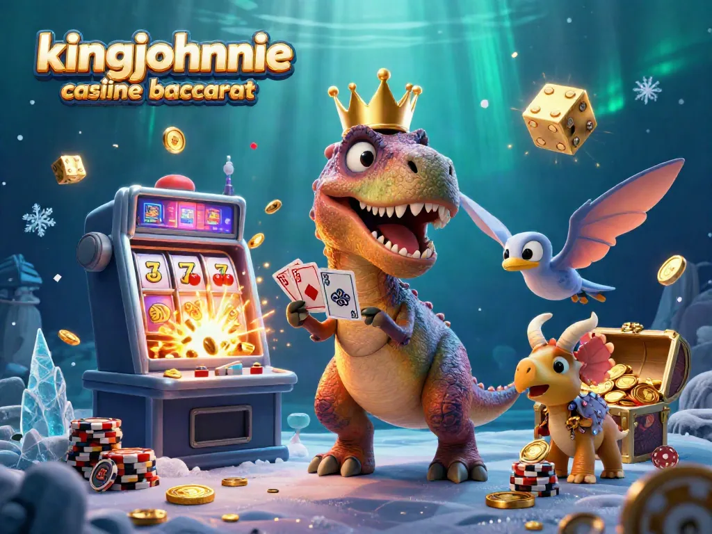 Experience the excitement of kingjohnnie casino online baccarat with a vibrant casino-themed illustration.