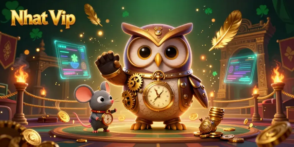 Experience the excitement of Nhat Vip in a vibrant, dynamic casino illustration.