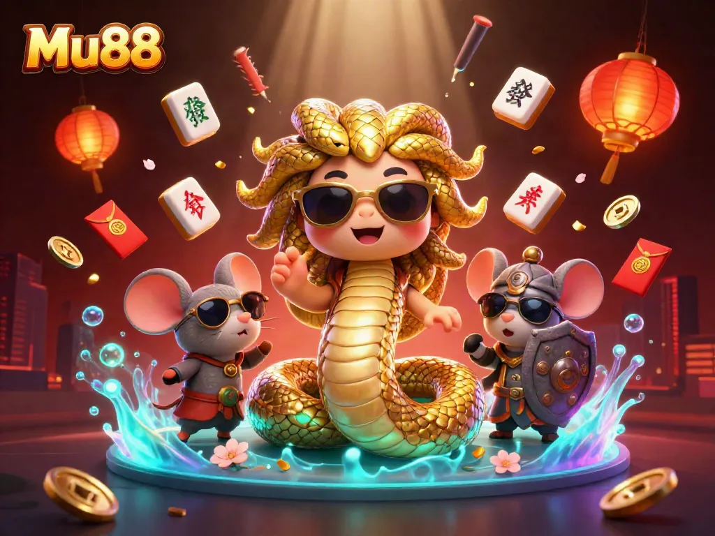 Engage in exciting gameplay at Mu88 with vibrant characters and dynamic casino elements.