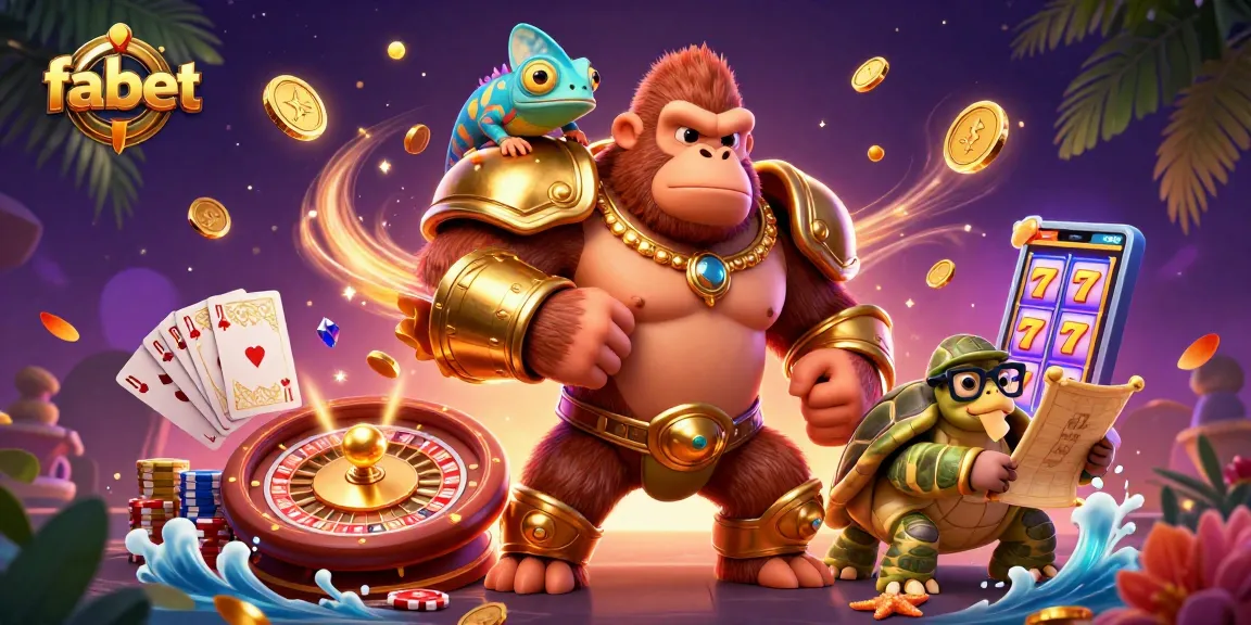 Engage with fabet while a powerful gorilla king showcases thrilling casino elements.