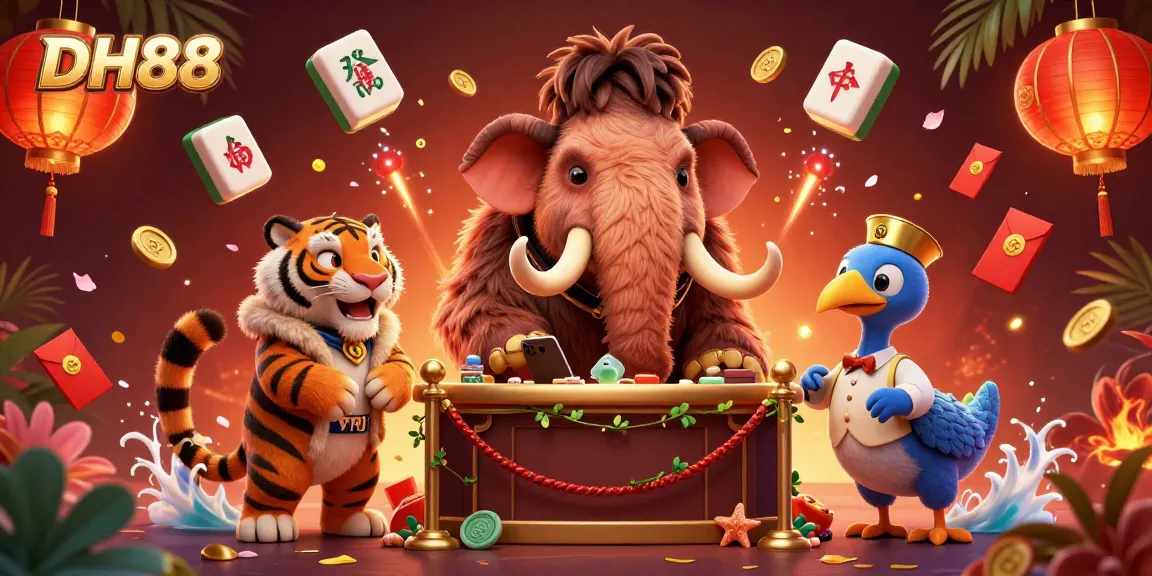 Experience the thrilling action at DH88 where a woolly mammoth bouncer greets a saber-tooth tiger VIP.