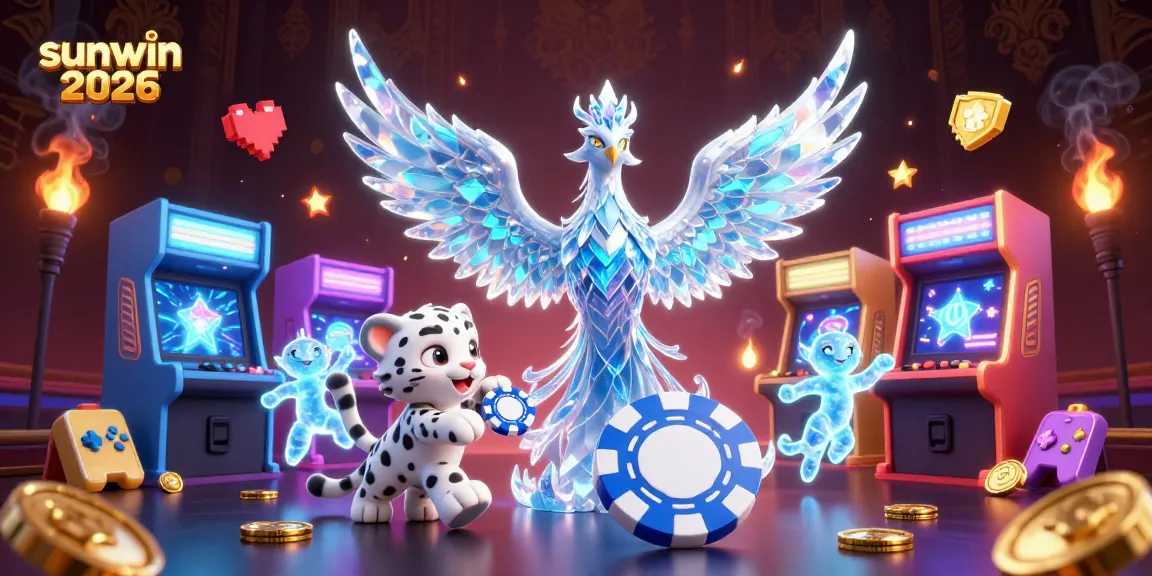 Win big with sunwin 2026 illustrated in a vivid 3D gaming scene featuring magical elements.