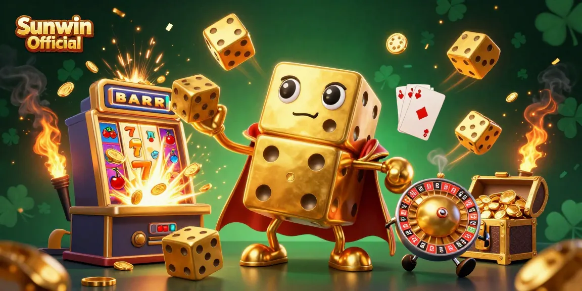 Engage with Sunwin Official gaming with lively 3D characters showcasing casino action and jackpot excitement.