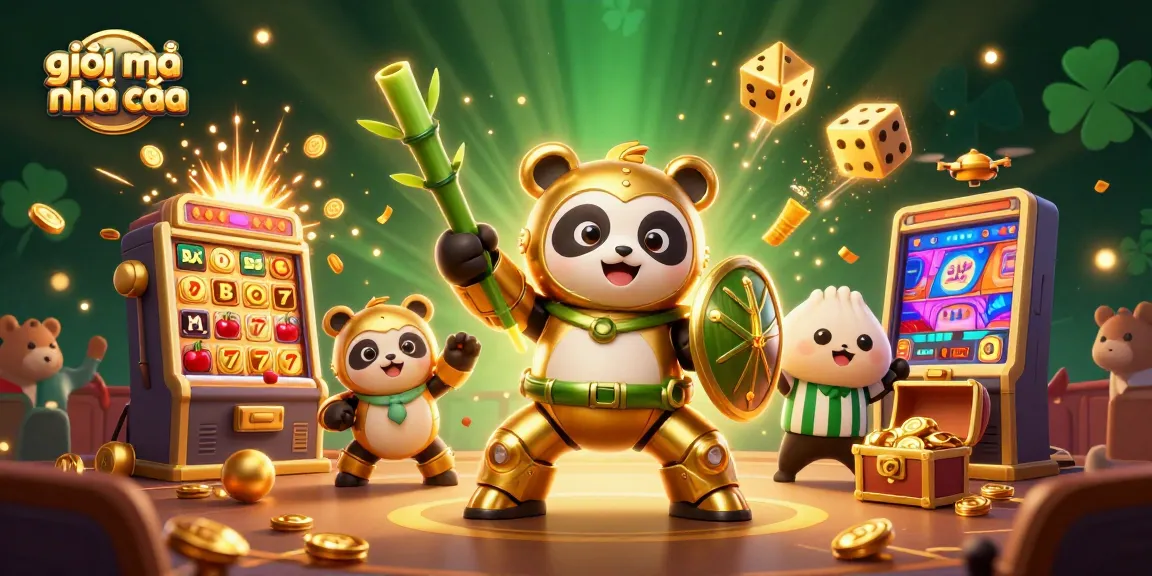 Experience thrilling action in a vibrant 3D casino scene showcasing giải mã nhà cái with lively characters and dazzling game elements.