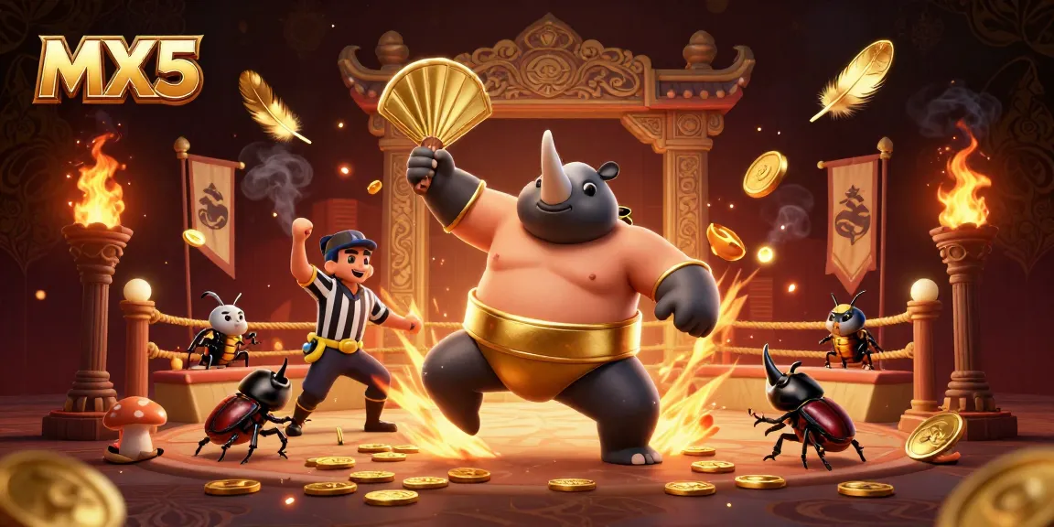 Experience the thrill at MX5 with lively beetle champions battling in a vibrant casino arena.